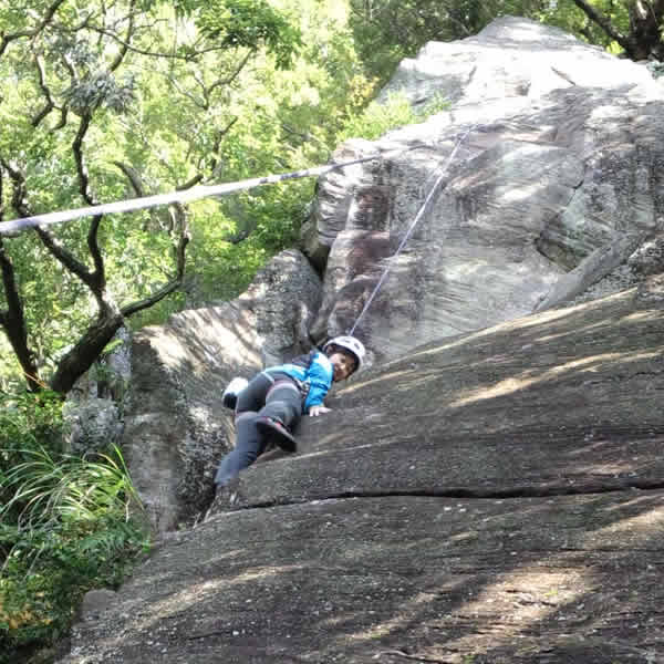 湯河原幕岩　外岩でクライミングトレーニング　11月