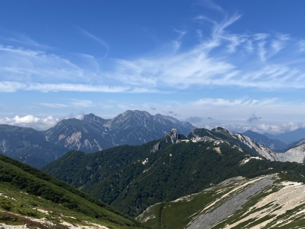 烏帽子岳と立山