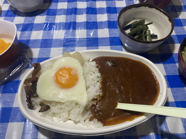 野口五郎小屋の夕食