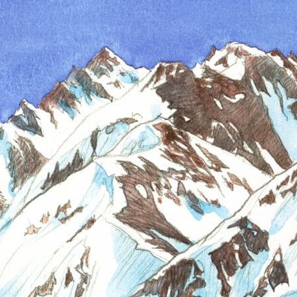 スケッチ登山教室　第３回「劔・立山を描く」